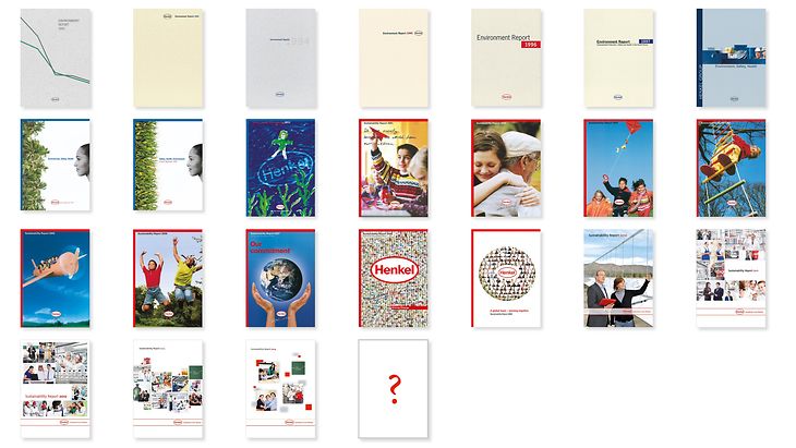 25 reports – 25 cover pages: This years Henkel publishes its 25th Sustainability Report