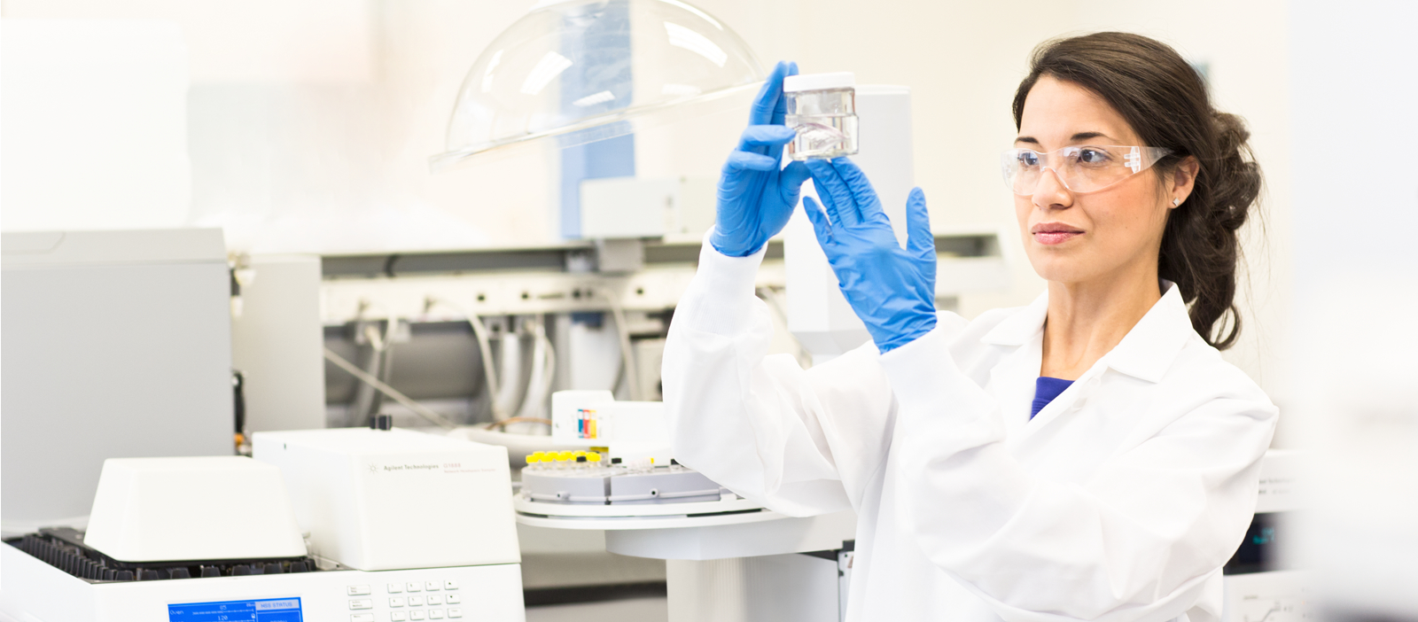 a female lab worker