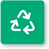 recycling symbol on a green background