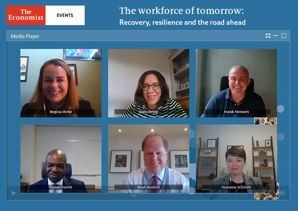 panel on the The Economist Webinar