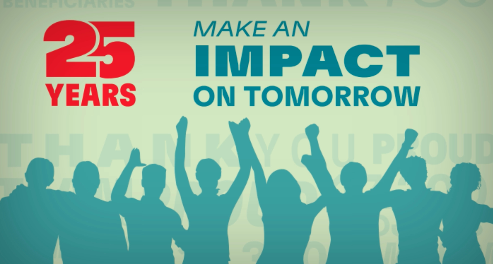 YouTube Thumbnail 25 years 'Make an Impact on Tomorrow' (Thumbnail)