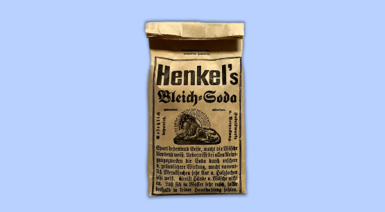 Image of the packaging of Henkel’s Bleich Soda with Henkel’s Lion logo