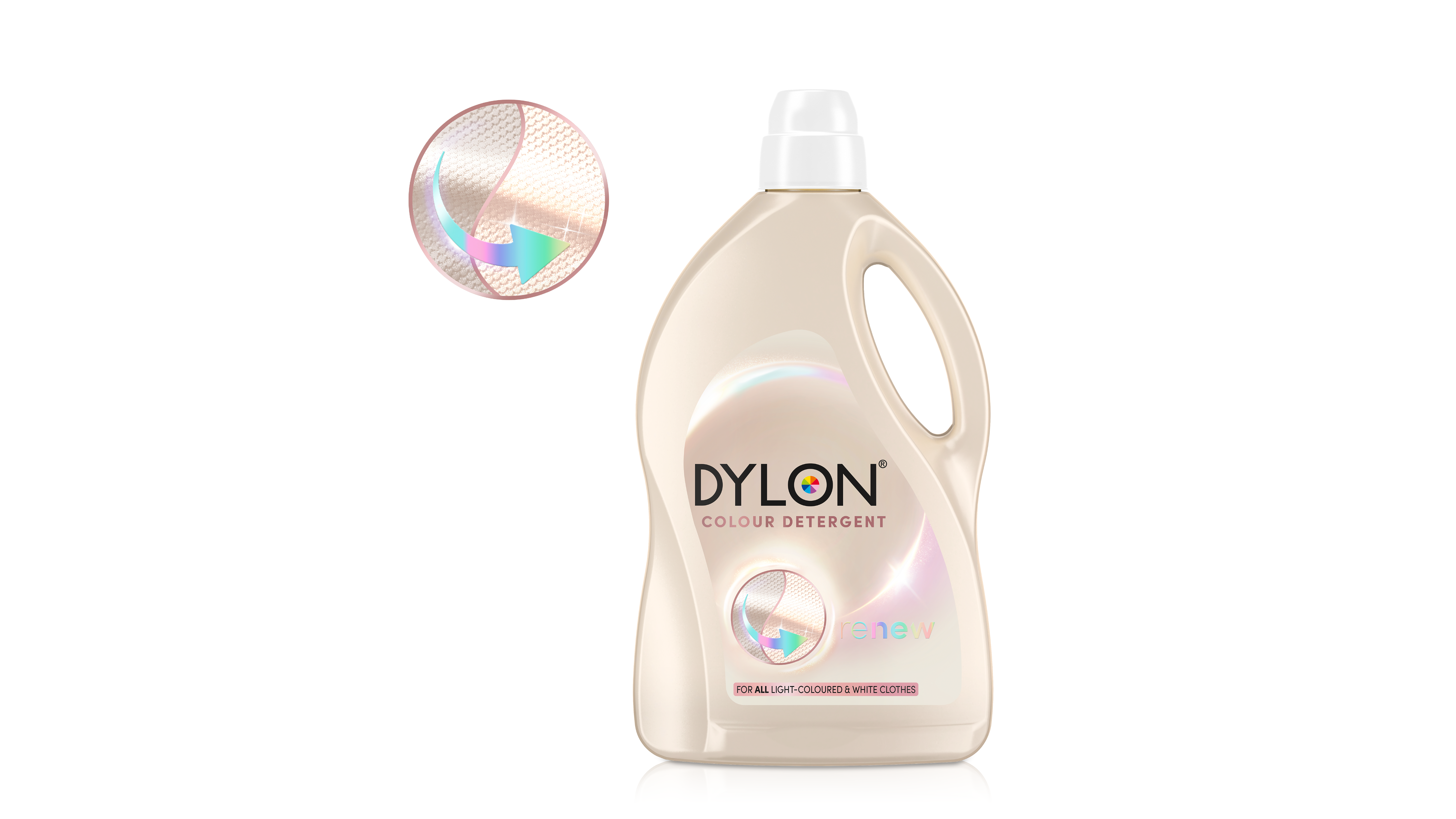 Dylon Detergent for light-coloured clothing packaging