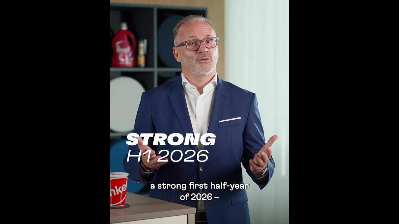 YouTube Thumbnail Henkel CEO Carsten Knobel’s video message on the first half of 2026 (Thumbnail)