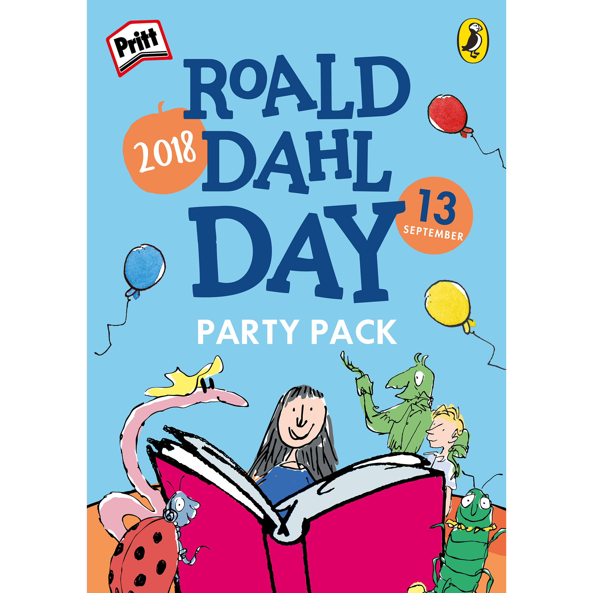 Pritt getting ready to party on Roald Dahl Day