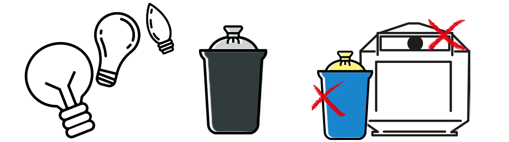 The right way to recycle: Light bulbs and halogen bulbs are not recycled