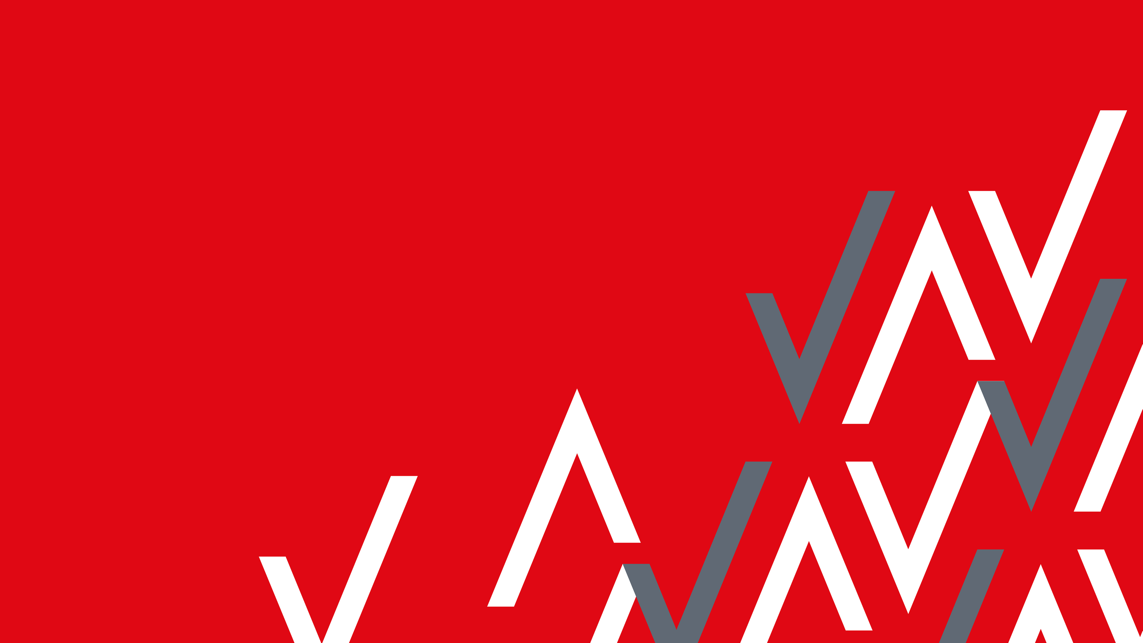 Henkel Tech Ventures large V-Shape pattern on red background.