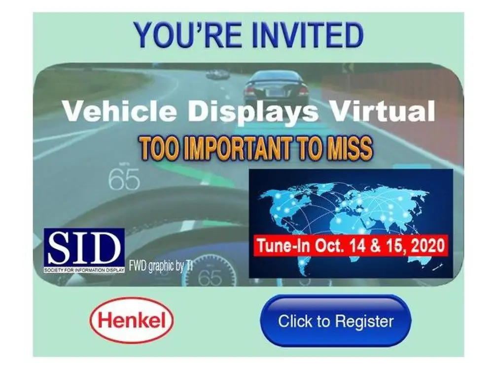 
Henkel sponsors 27th Vehicle Displays Detroit Virtual 2020 and introduces innovative automotive display solutions.