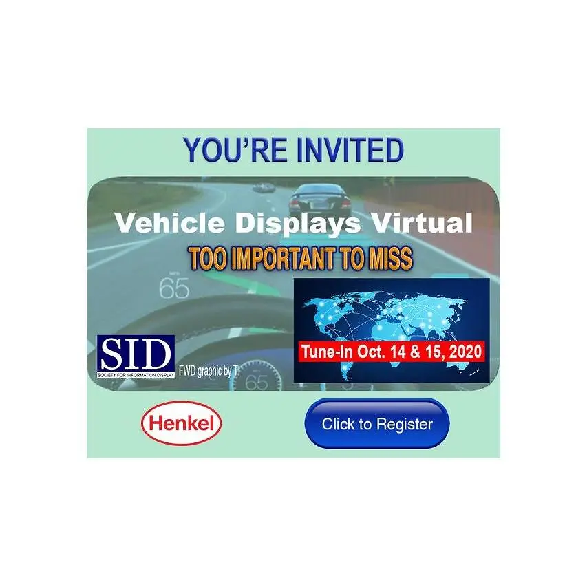 
Henkel sponsors 27th Vehicle Displays Detroit Virtual 2020 and introduces innovative automotive display solutions.