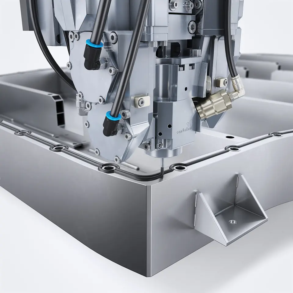 Precisely contoured double seal application on the battery housing