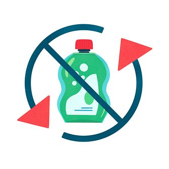 a plastic recycling symbol, Illustrations: Bee Johnson for The Guardian