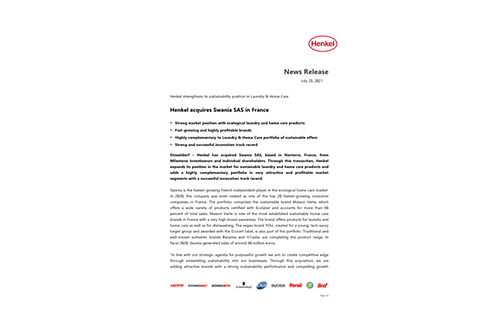 2021-07-23 News Release-Henkel acquires Swania SAS in France-PDF.pdfPreviewImage