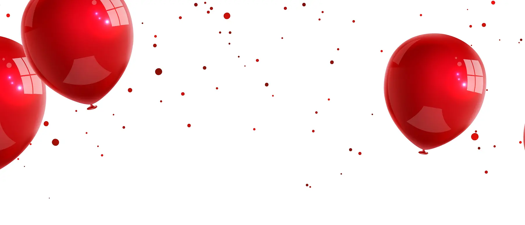 4 red balloons