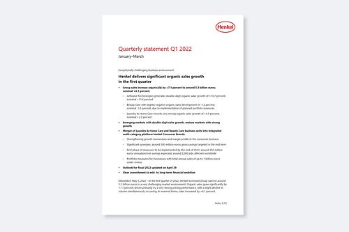 Quarterly Statement Q1 2022