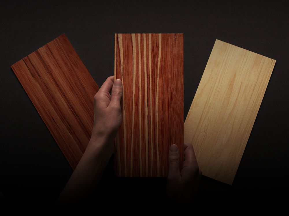 three different wooden boards with different colours