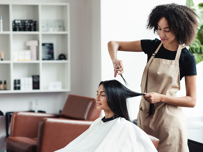 Stylist Cutting Hair
