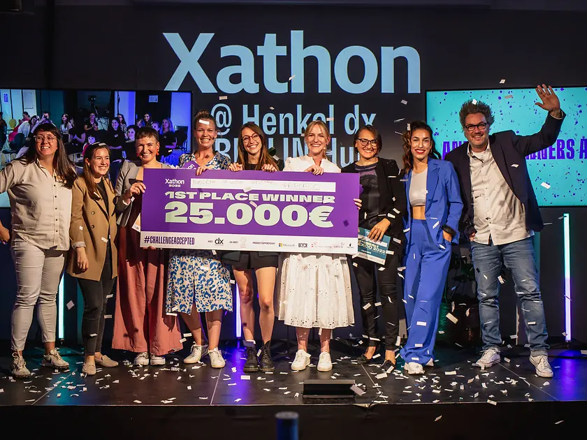 This year’s winners at the Henkel business hackathon Xathon.