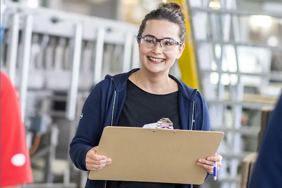 Collage of two images and a text field: the first picture shows a woman holding a sign, the second shows a liquid.
