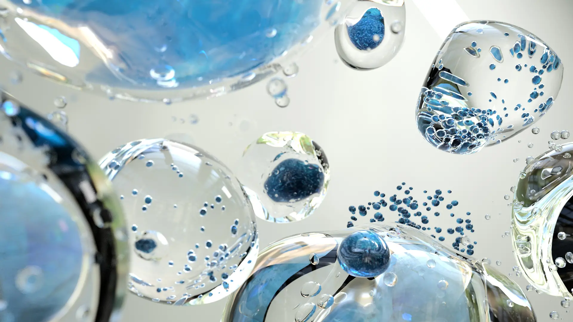 Abstract illustration of water drops. 