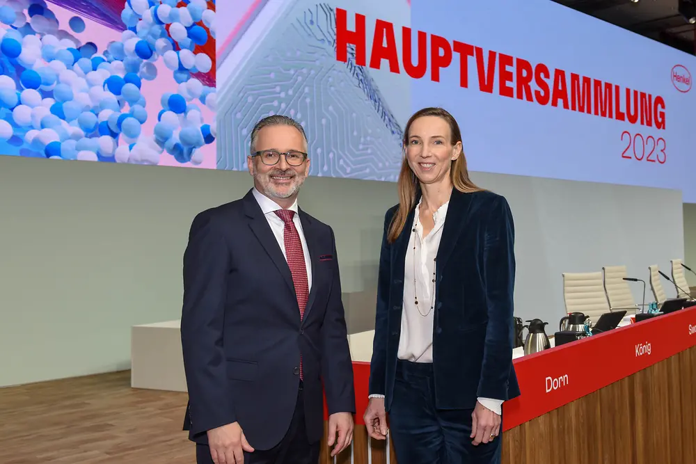 
Carsten Knobel, Chairman of the Henkel Management Board, and Dr. Simone Bagel-Trah, Chairwoman of the Supervisory Board and Shareholders’ Committee