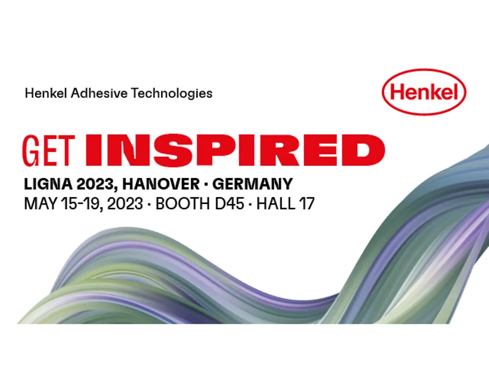 
With the theme “Get Inspired”, Henkel aims to excite visitors at LIGNA through a comprehensive portfolio of innovative and sustainable adhesives, processes, and digital tools.