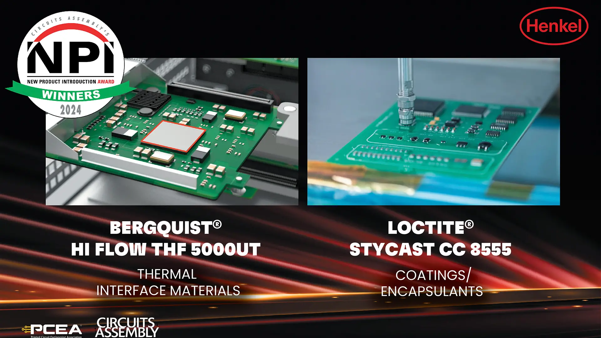 
Two of Henkel´s latest electronic material innovations were named best-in-class Circuits Assembly magazine’s NPI Award program.