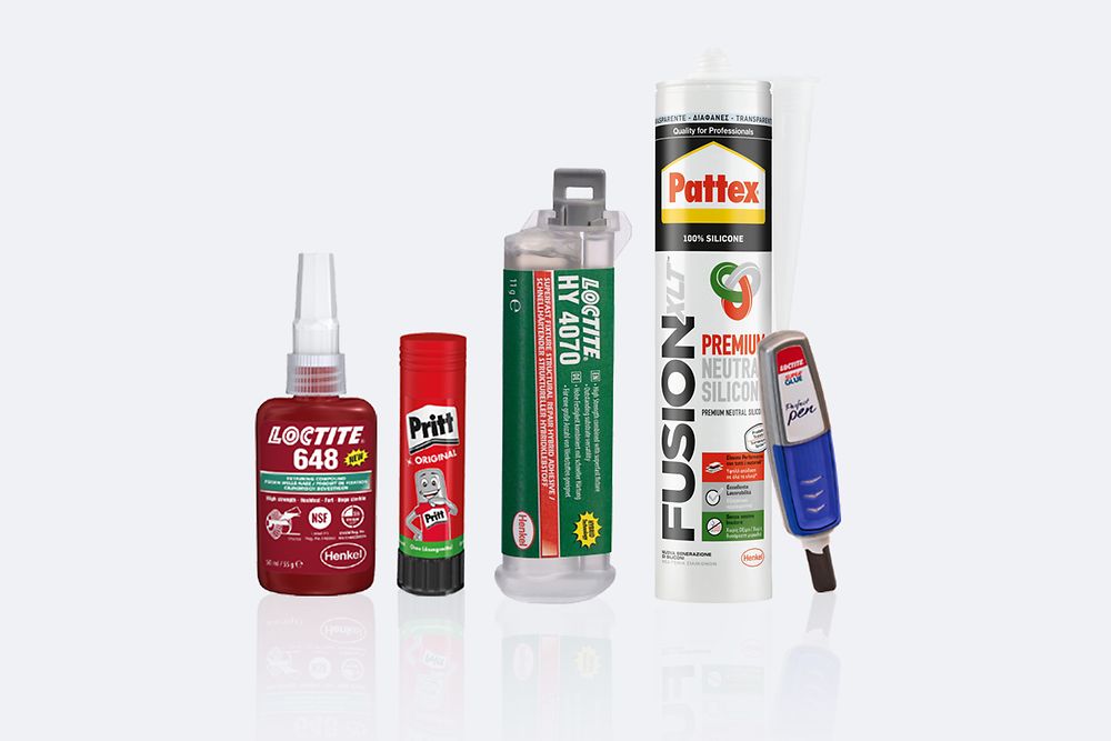 Selection of adhesive products