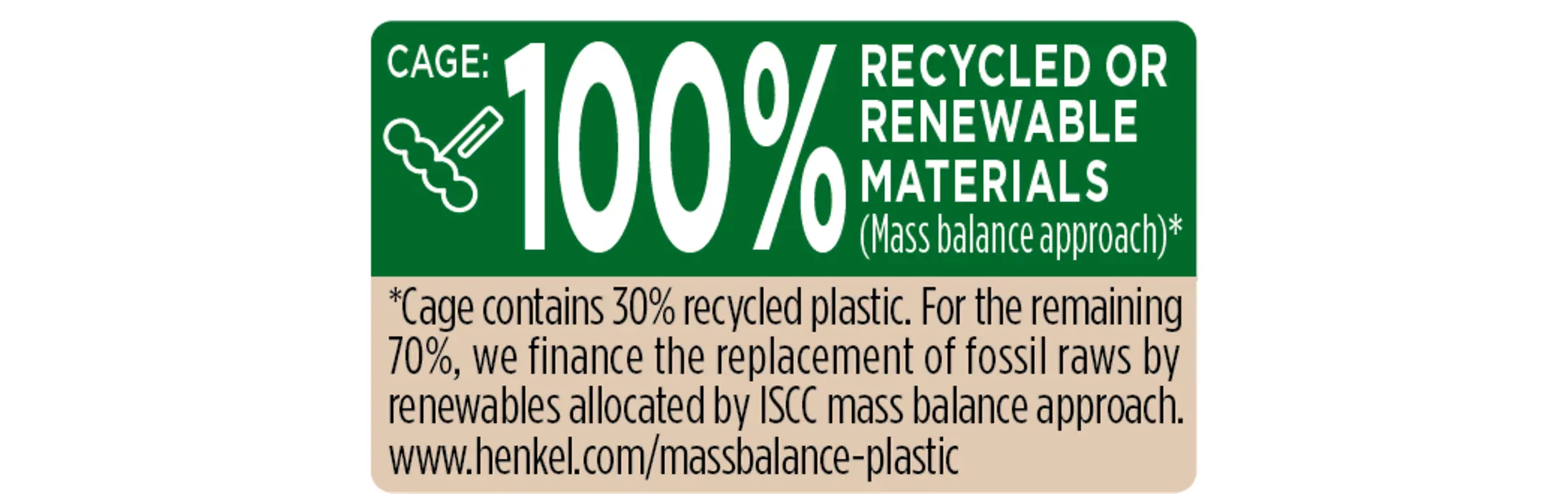 Recycled or renewable materials products label