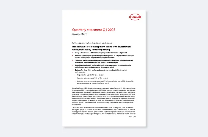 Quarterly Statement Q1 2025