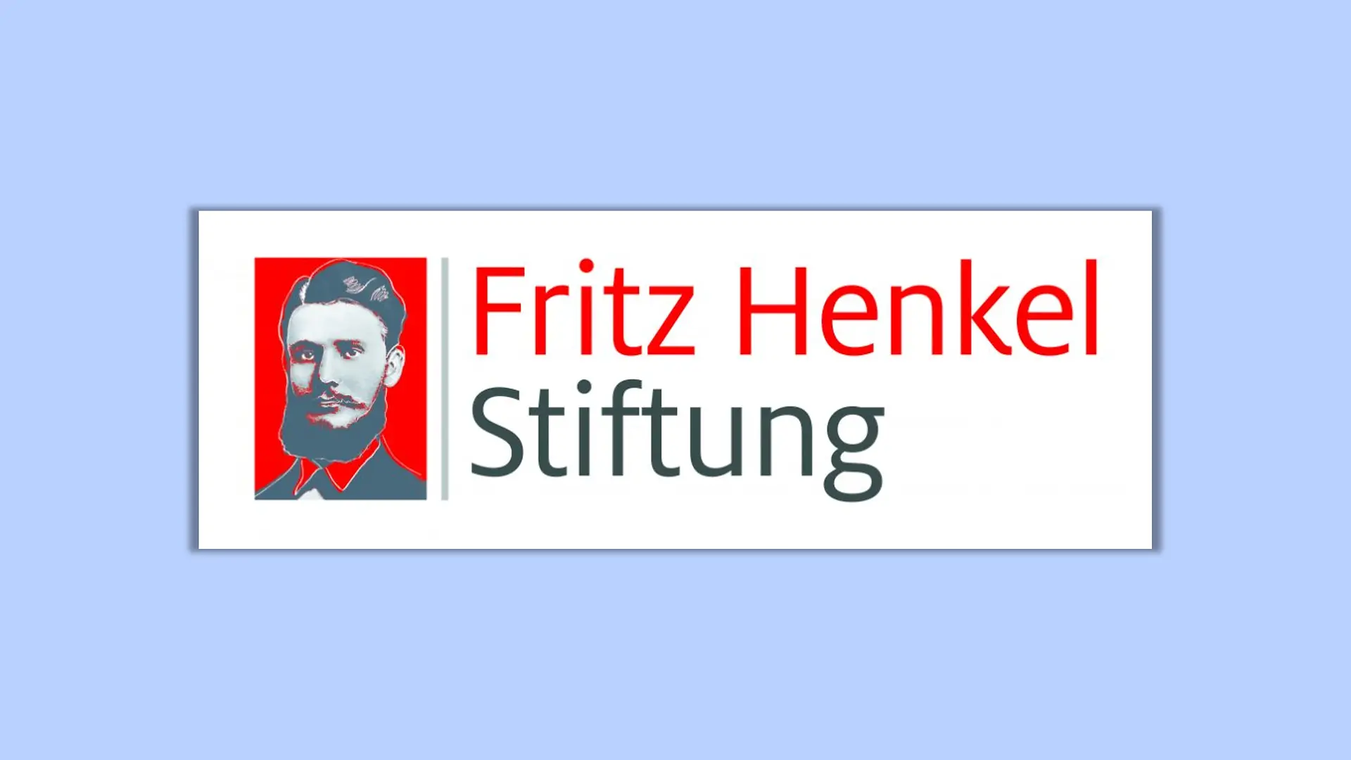 Logo of the Fritz Henkel Stiftung foundation featuring the portrait of the company founder Fritz Henkel.