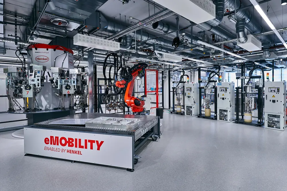 An image of a Henkel e-mobility lab