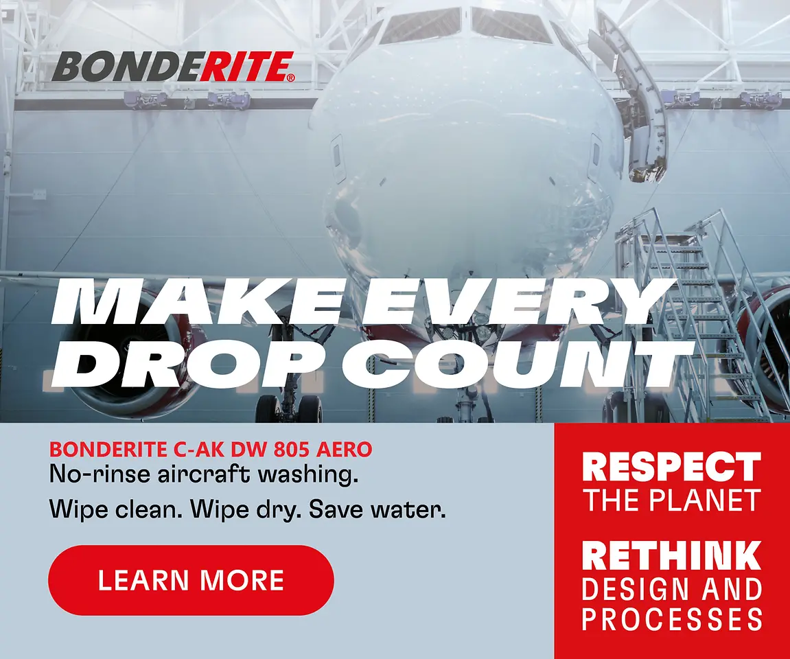 
Henkel has introduced Bonderite C-AK DW 805 AERO, a dry wash aircraft cleaner enhancing efficiency and reducing costs.