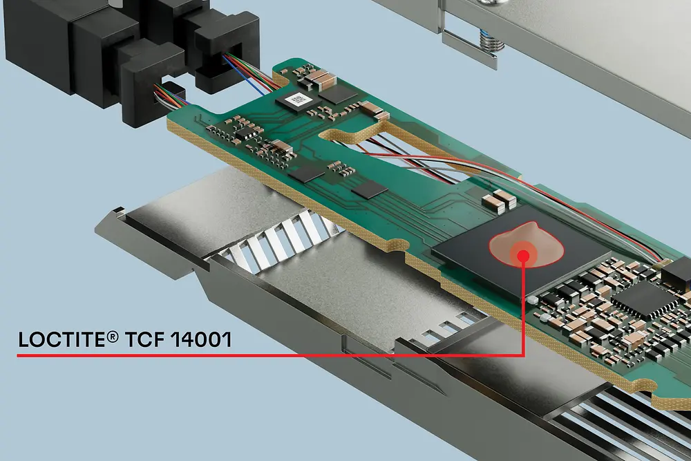 
Henkel has launched Loctite TCF 14001, a high thermal conductivity silicone liquid thermal interface material (TIM).