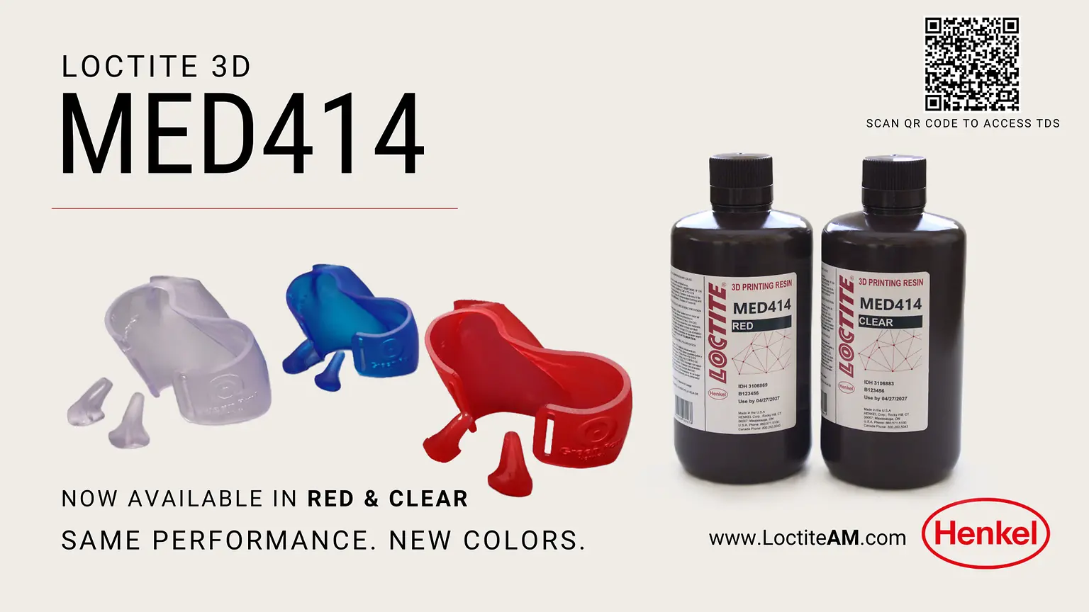 
Loctite presents new medical colors and certified industrial resin at Formnext 2025.