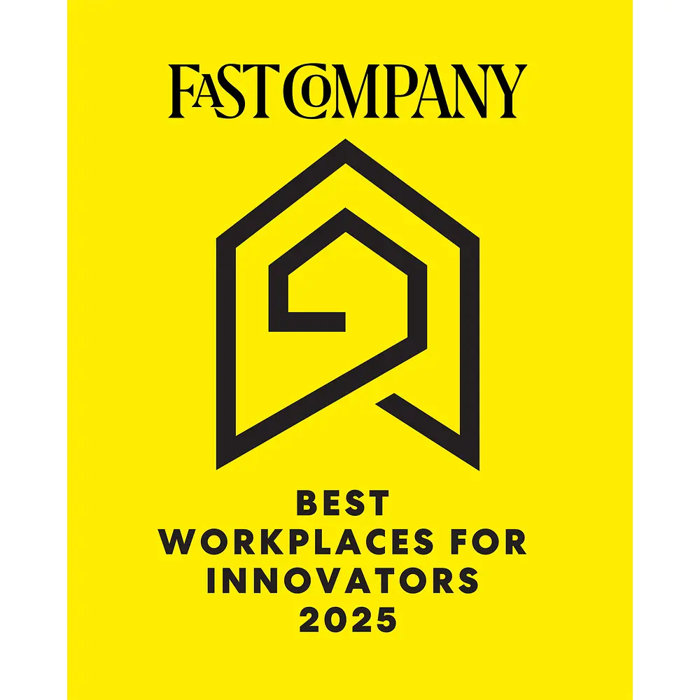 The Fast Company “Best workplace for innovators 2025” award logo.