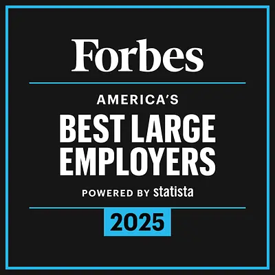 The Forbes America's Best Large Employers award logo.