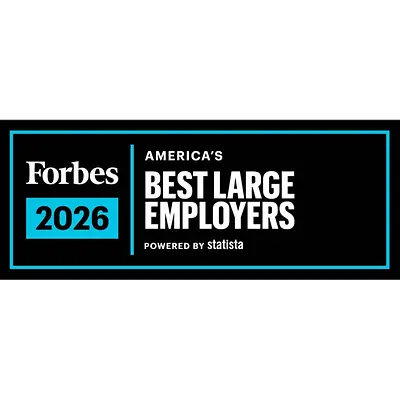 The Forbes America's Best Large Employers award logo.