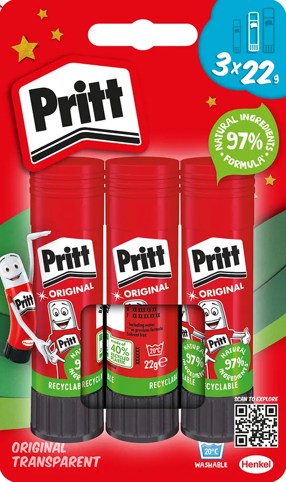 
Pritt presents refreshed packaging design for improved consumer experience and sustainability.