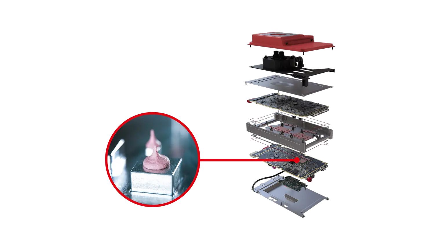 
Bergquist TGF 10000 application on ADAS domain controller. 