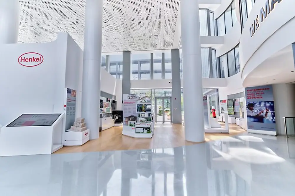 The open, bright exhibition area at the ICS.