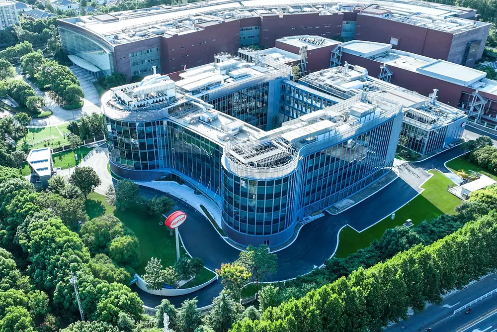 An aerial photo of the Inspiration Center Shanghai.