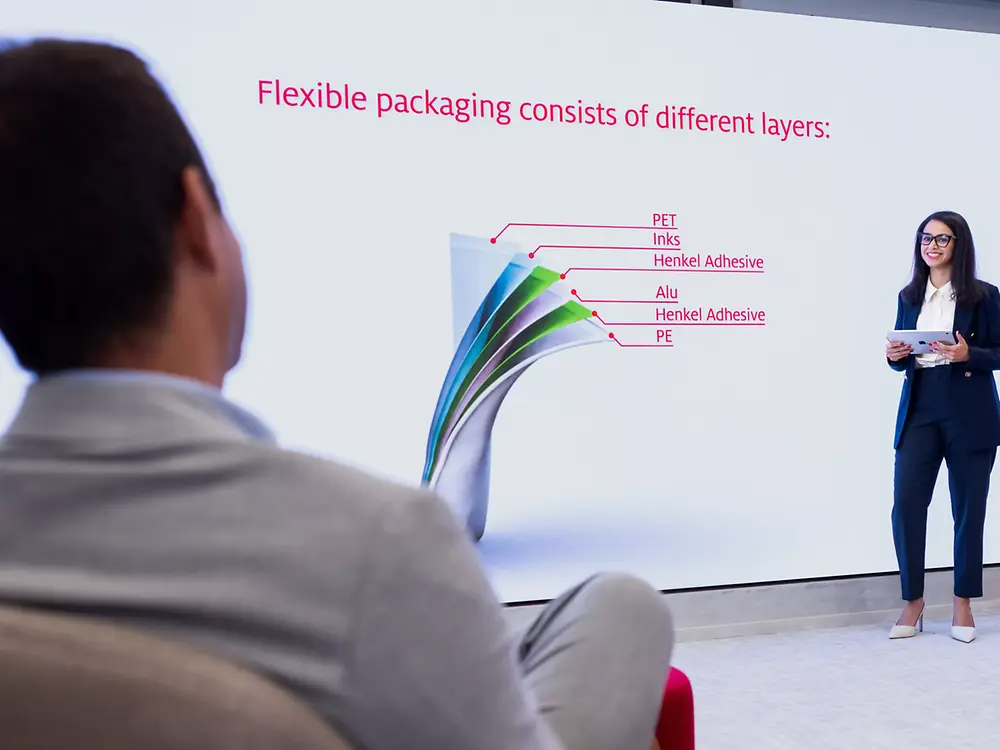 Flexible packaging solutions presented in the Infinity Room at the Inspiration Center Jundiaí