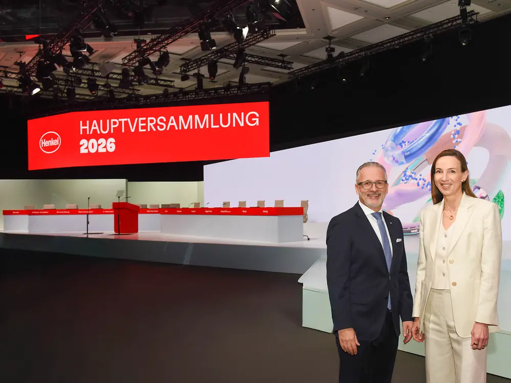 
Carsten Knobel, Chairman of the Henkel Management Board and Dr. Simone Bagel-Trah, Chairwoman of the Supervisory Board and Shareholders’ Committee