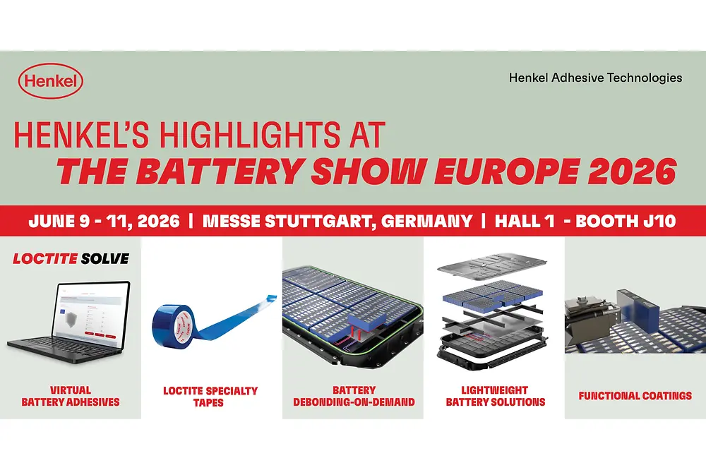 
Henkel’s highlights at the Battery Show Europe 2026.
