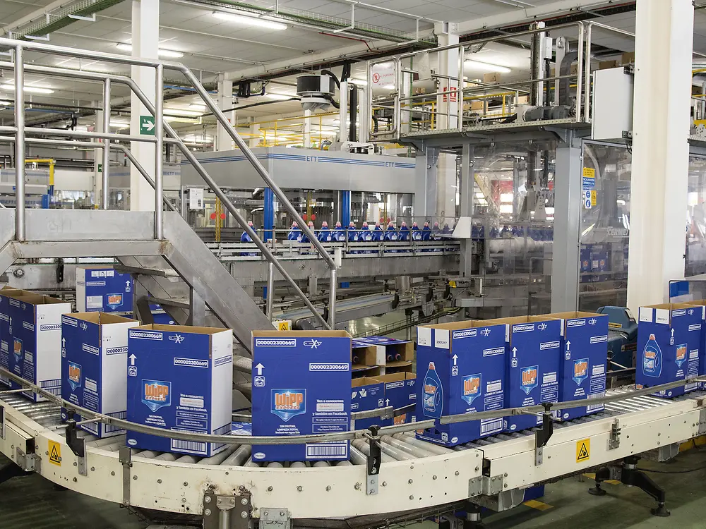 
Packaging line handling finished product packs