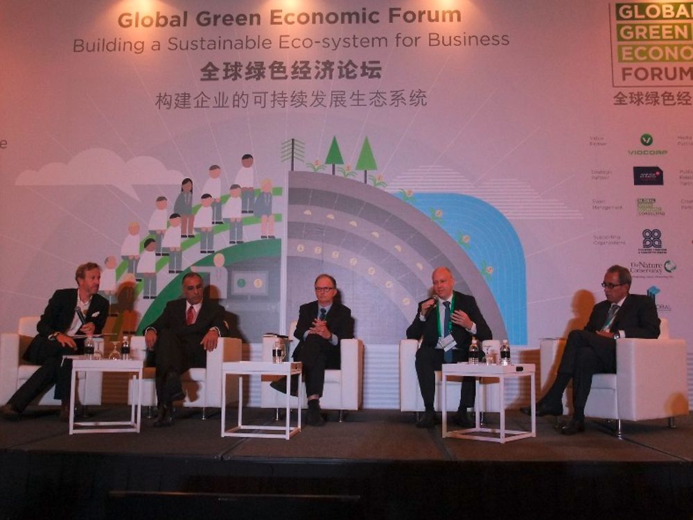 Panel session at the Global Green Economic Forum in Singapore.
