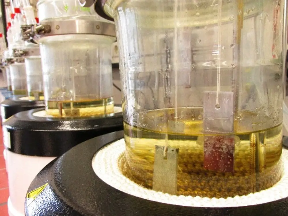 Vats used to conduct corrosivity tests.