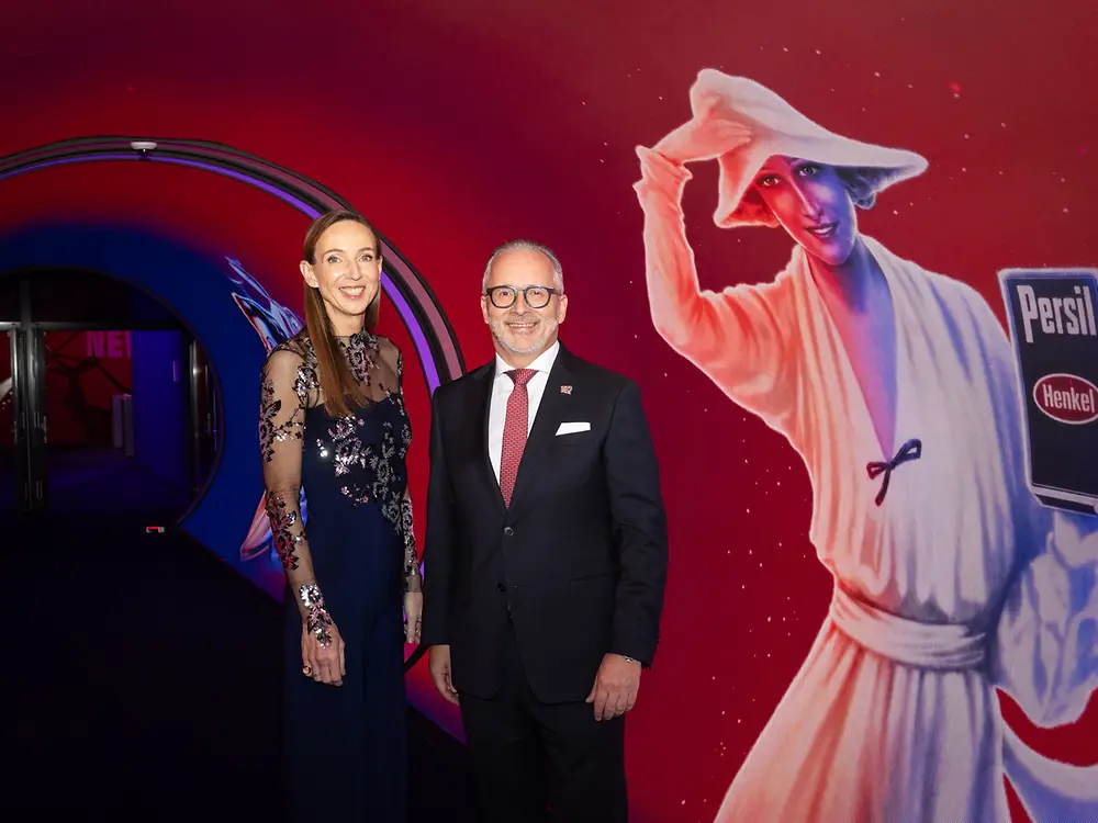 
Henkel CEO Carsten Knobel and Dr. Simone Bagel-Trah, Chairwoman of Henkel’s Shareholders’ Committee and Supervisory Board, at the Henkel Gala celebrating the company’s 150th anniversary.