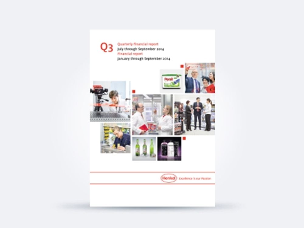 Cover of Henkel’s Q3 2014 report