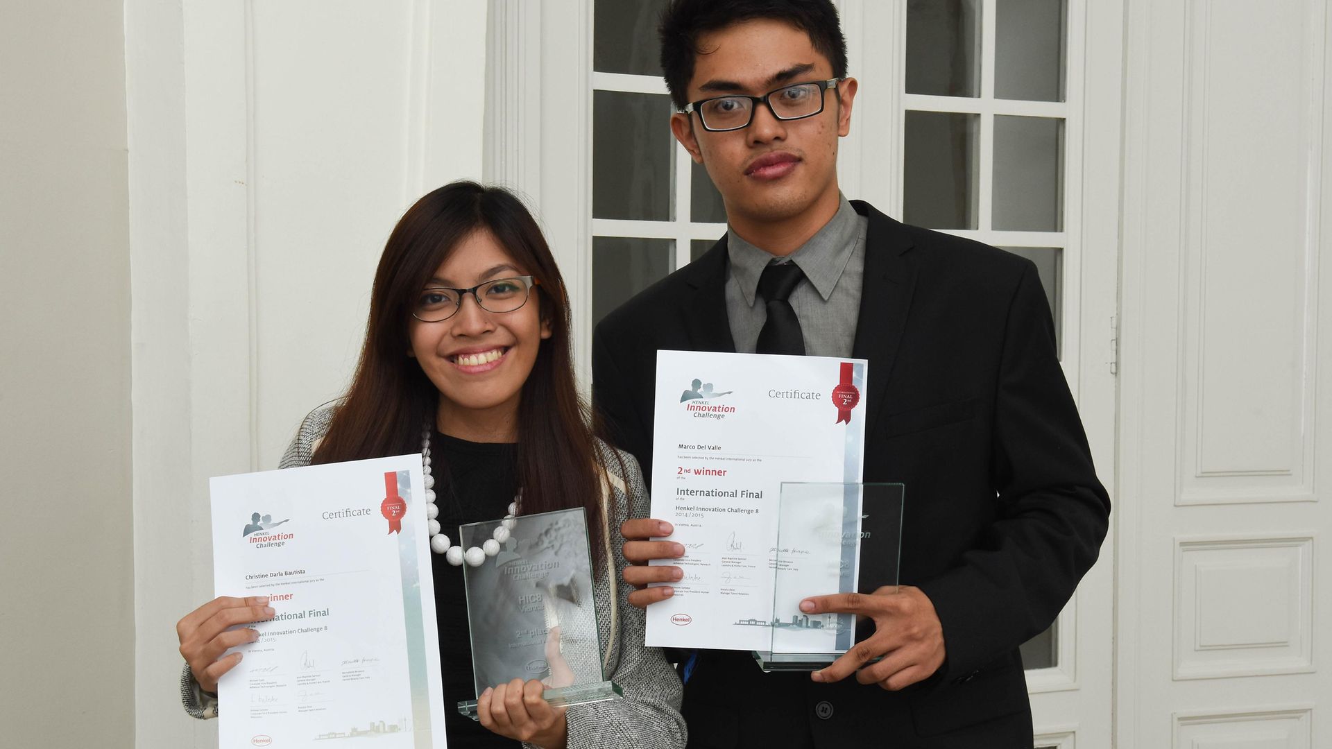The team from the Philippines, Christine Darla Bautista and Marco del Valle, won the second prize 